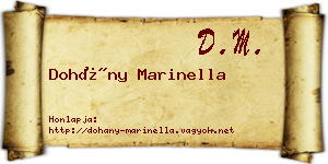 Dohány Marinella névjegykártya